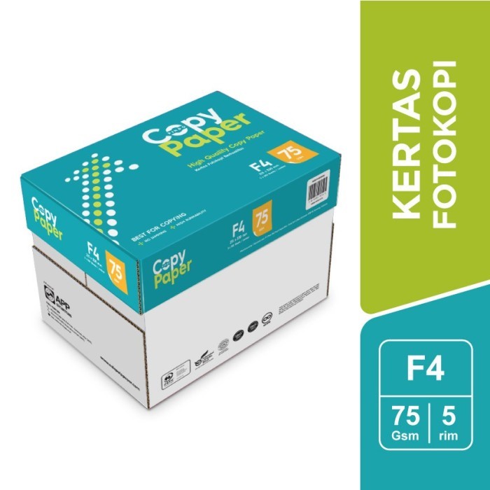 

Kertas HVS f4 75 gsm Paperlite (1 Dus = 5 Rim)