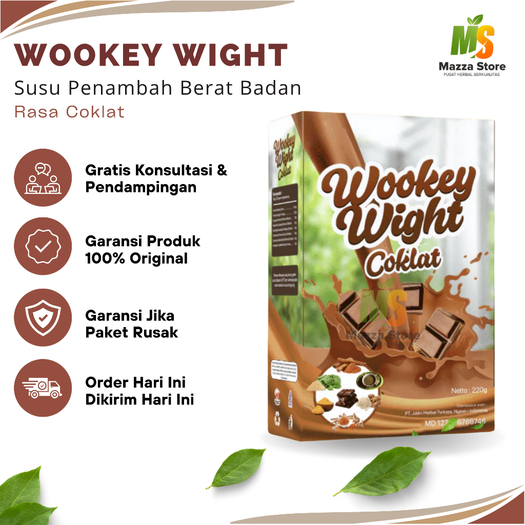 

Wookey Weight - Susu Penambah Berat Badan Rasa Coklat Original