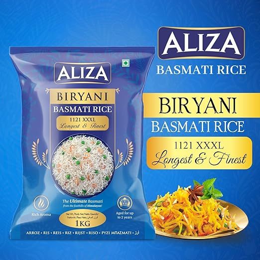 

Beras Aliza Biryani Basmati 1kg - Beras Premium untuk Nasi Biryani | Aliza basmati beras india