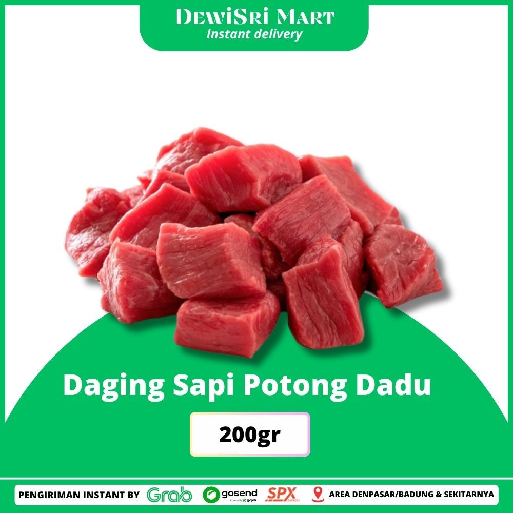 

Daging Sapi Potong Dadu 200gr - Dewi Sri Mart