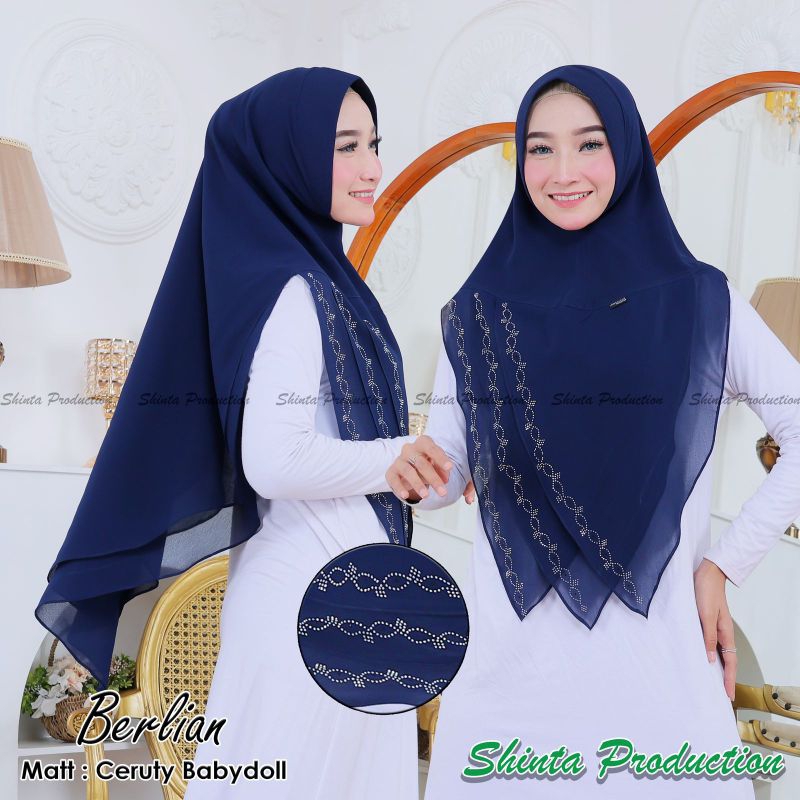 Khimar Ceruty Babydoll premium Ceruty 3 layer hijab instan muslim