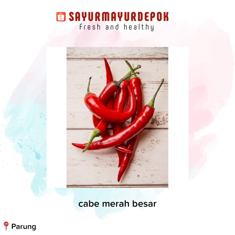 

cabe besar merah 100gr / sayur mayur depok / bogor / tangerang