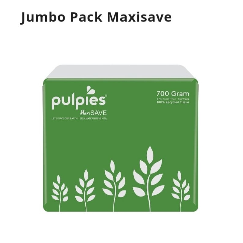Tissue Facial Tissue Wajah Pulpies Maxi Save 2 Ply 700 Gram