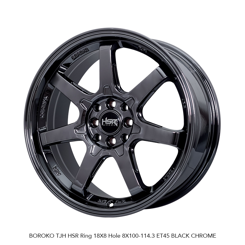 VELG MOBIL RING 17 HSR WHEEL BLACK CHROME BOROKO TJH LUBANG 4