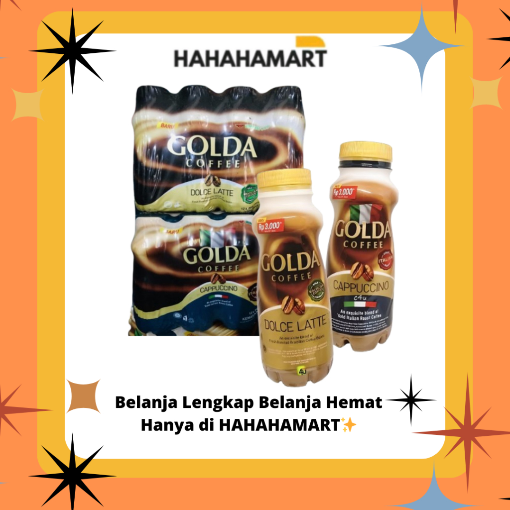 

Golda Coffee Dolce Latte Dan Capuccino Ukuran 200ml Isi 12 Botol
