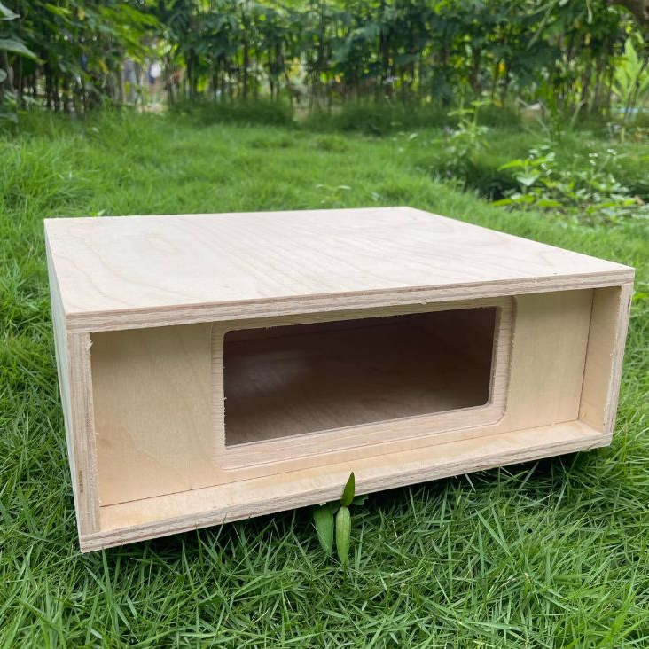 Box Power Amplifier Board Triplek pengerjaan CNC Ukuran 30 x 26 x 10,8 cm