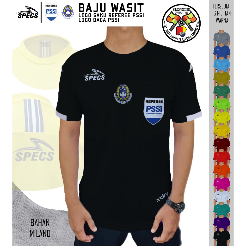 Baju Wasit LOGO DADA PSSI & SAKU REFEREE PSSI - SPECS LIGA 1 2024/25 ( 16 WARNA )
