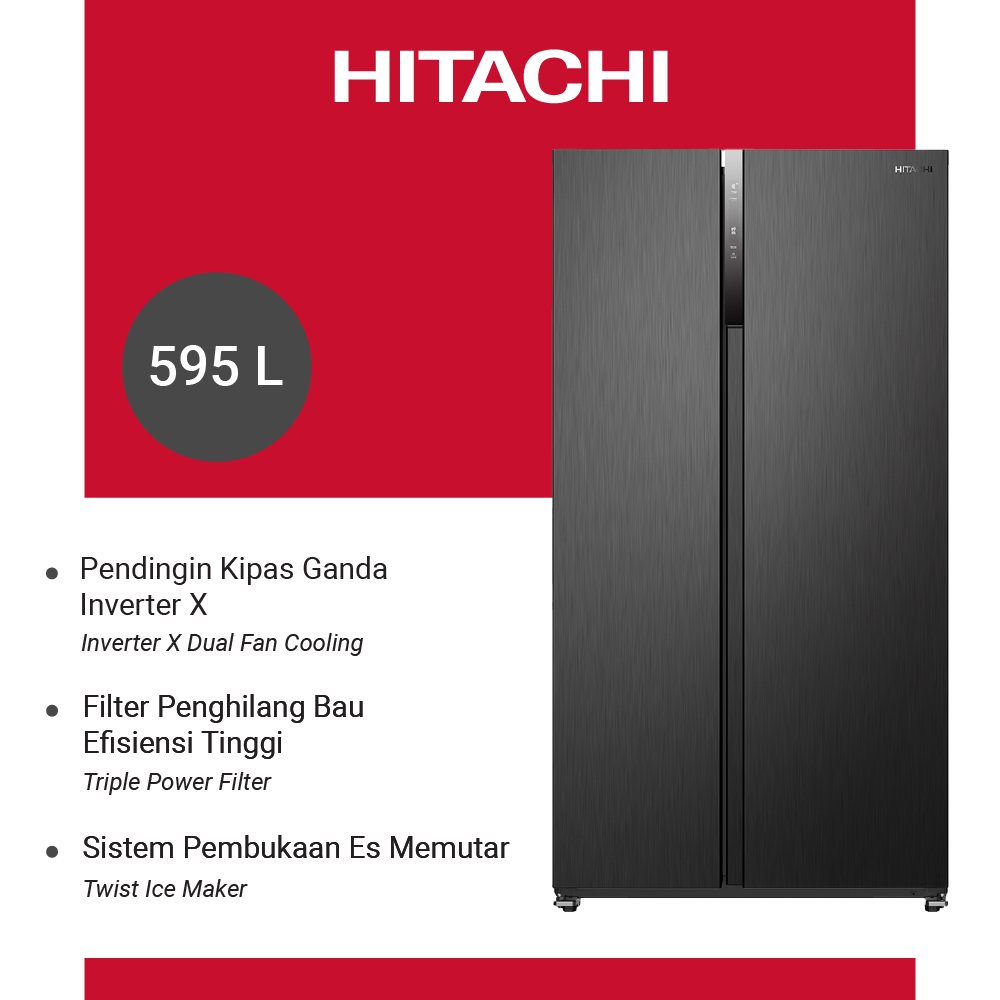Kulkas Side By Side Hitachi HRSN9552DDXID
