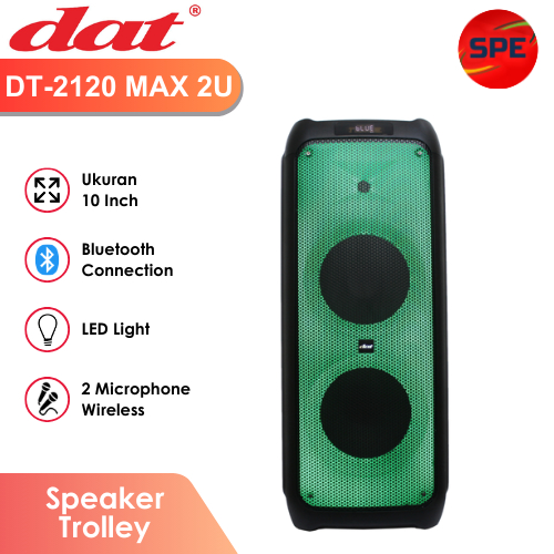 SPEAKER TROLLEY DAT UKURAN 10 INCH DT2120MAX2U GARANSI RESMI (MEDAN)