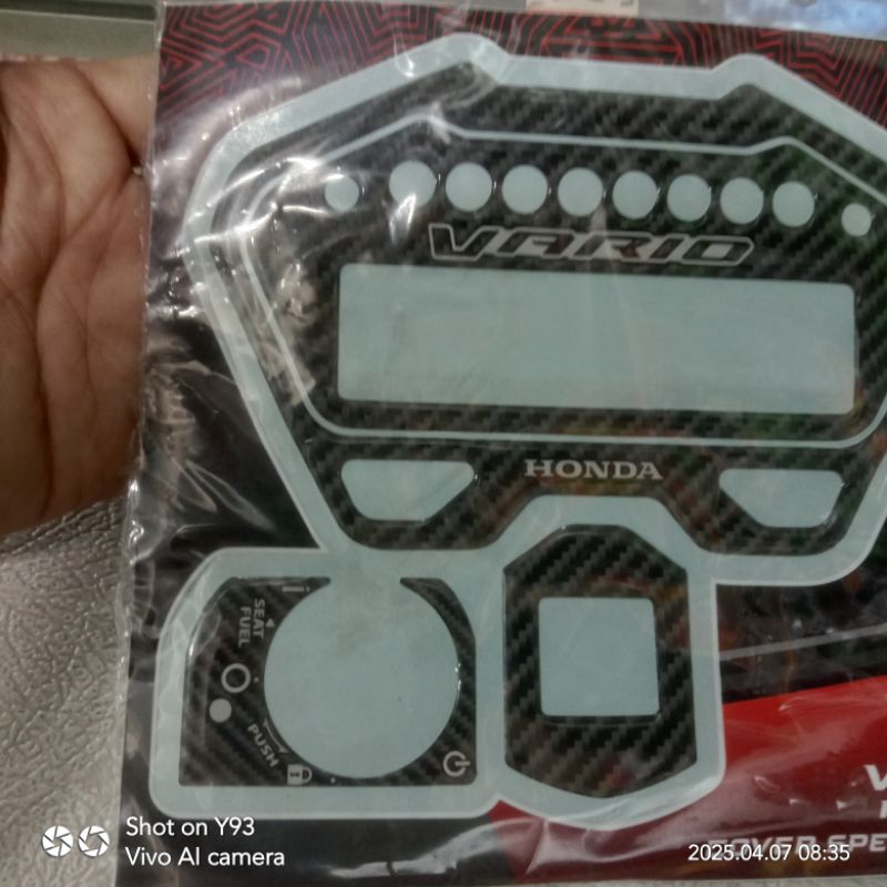 Emblem stiker timbul variasi speedo meter vario 125new