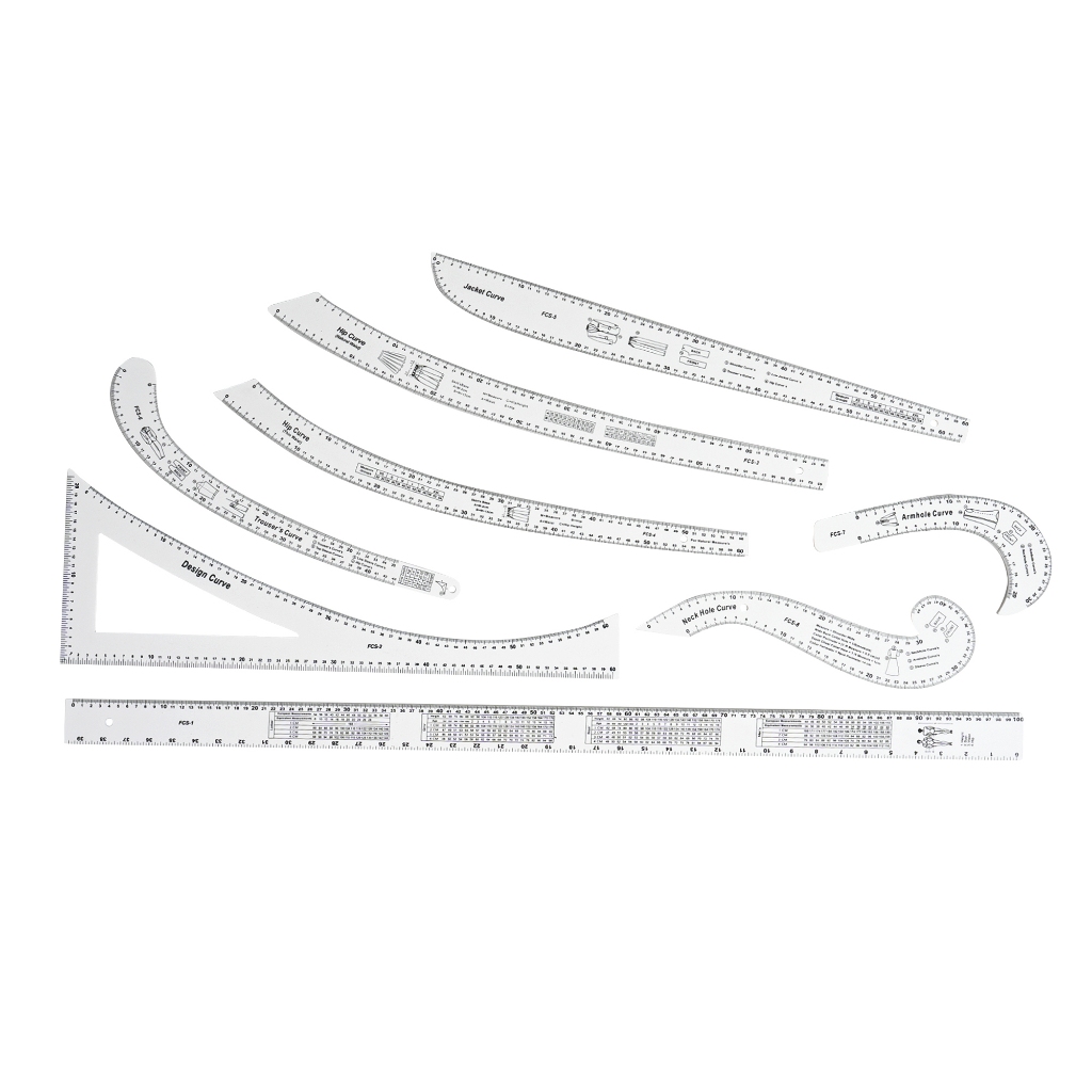 

Penggaris Pola Badan Lengan Leher Pinggul Celana Bahan Akrilik / Pattern Ruler French Curve (FCS)