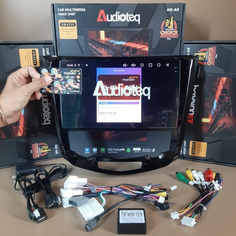 HEAD UNIT ANDROID XTRAIL T32 ( 2.5 CC ) XTRAIL 2014 - UP ANDROID 10 INCH AUDIOTEQ NFC RAM 2/64 GB NI