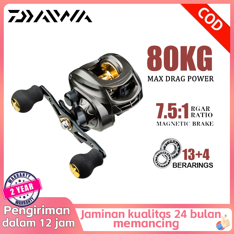 Caldari reel Indonesia Spot Pancing Putar Lure Fishing AK2000 80KG 7.2:1 Gulungan Pancingan Reel Pan