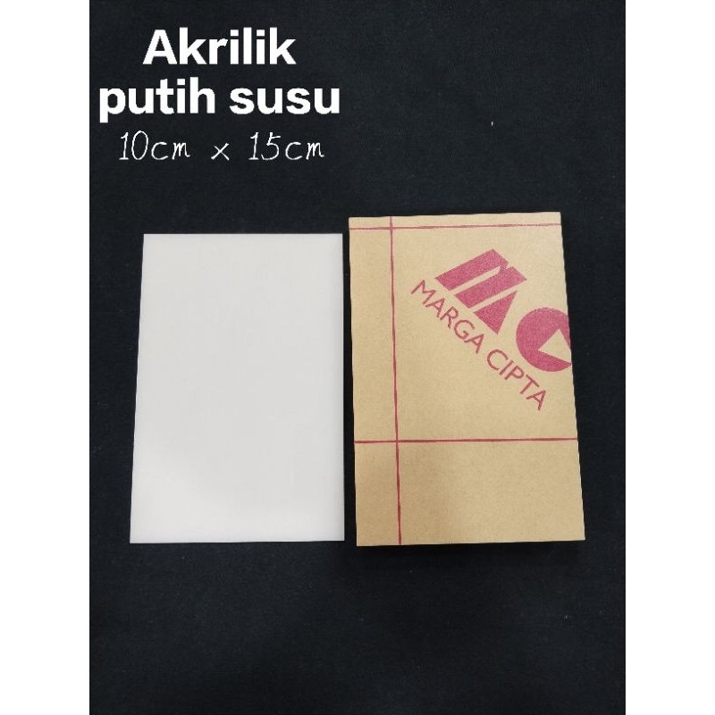 

Akrilik Lembaran Putih susu Tebel 2mm 10cm x 15cm
