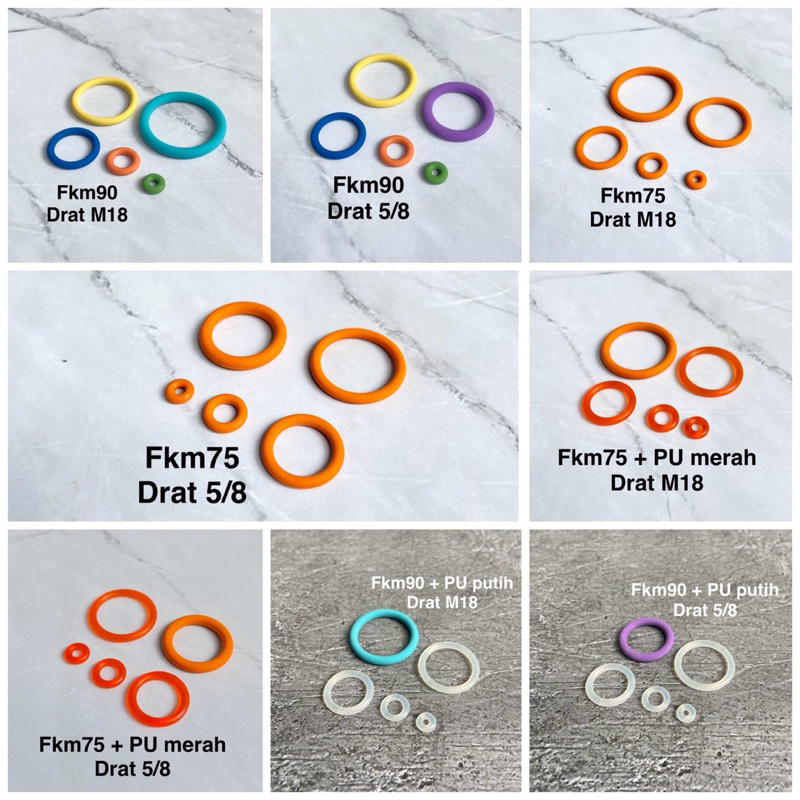 Seal oring set regulator pompa Fkm90 Fkm75 PU shore90