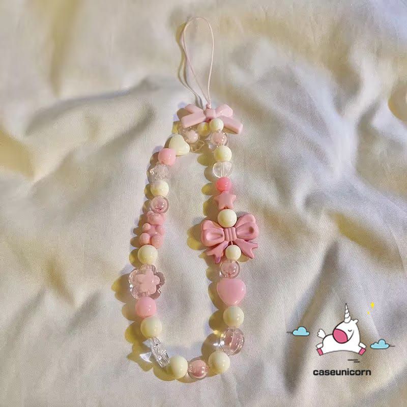 gantungan hp pita pink gantungan hp aesthetic pink Murah