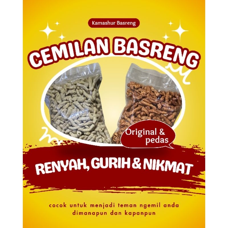 

Basreng Stik Murah Tapi Ga Murahan Krispi, Renyah, Gurih, Dan Nikmat. Kemasan 1Kg, 500Gram, 250Gram. Langsung Dari Pabrik