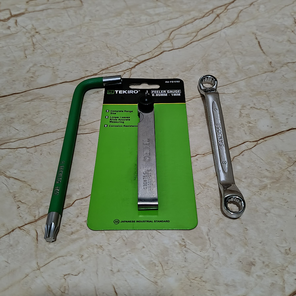 PAKET TEKIRO Kunci Stel Klep 3Pcs - Kunci Stel Klep Motor - Kunci Stel Klep Tekiro Set Lengkap