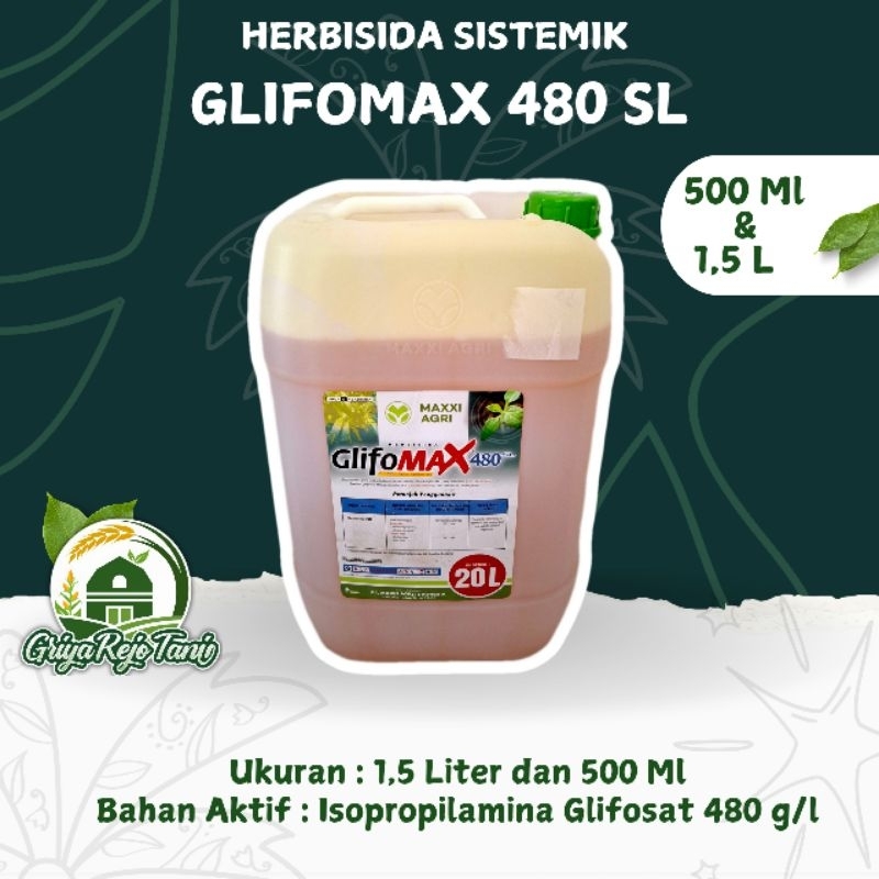 Herbisida sistemik Pembasmi Rumput GLIFOMAX 480 SL 500ml & 1.5L