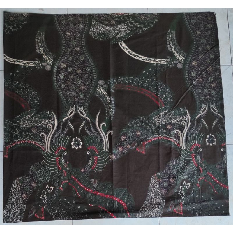 kain batik dua meteran warna abu hitam