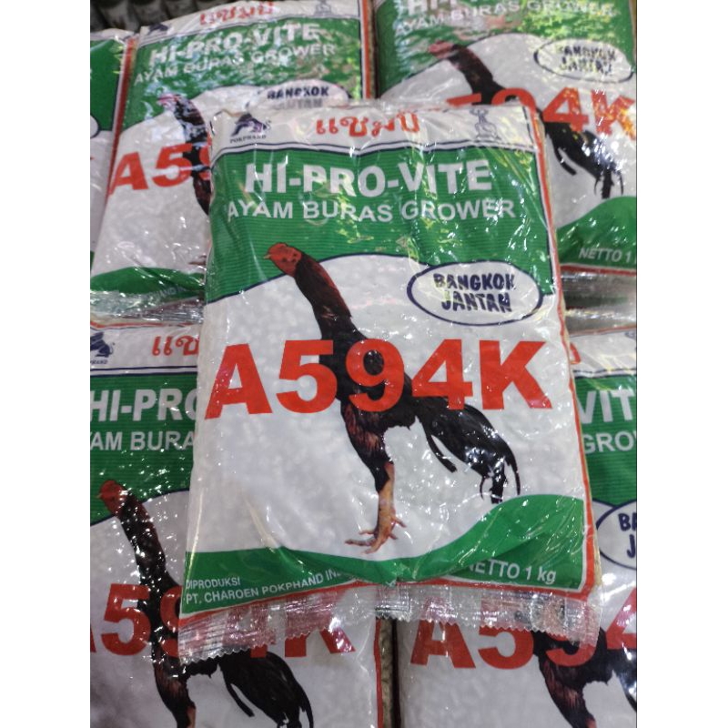 Voer Ayam 594  1KG Pakan ayam buras bangkok Jantan Hi Pro Vite Pokphand