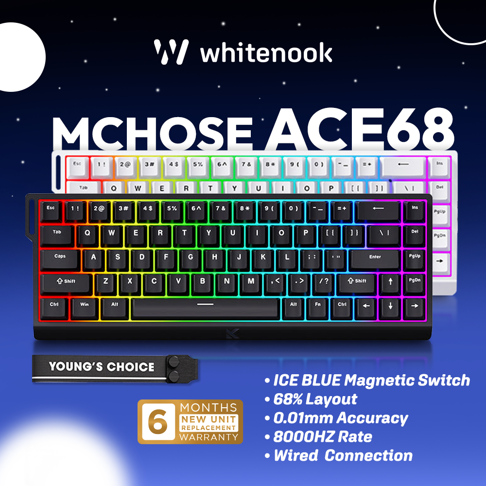 NEW MCHOSE ACE 68 Hall Effect Magnetic Switch Gaming Keyboard RBU