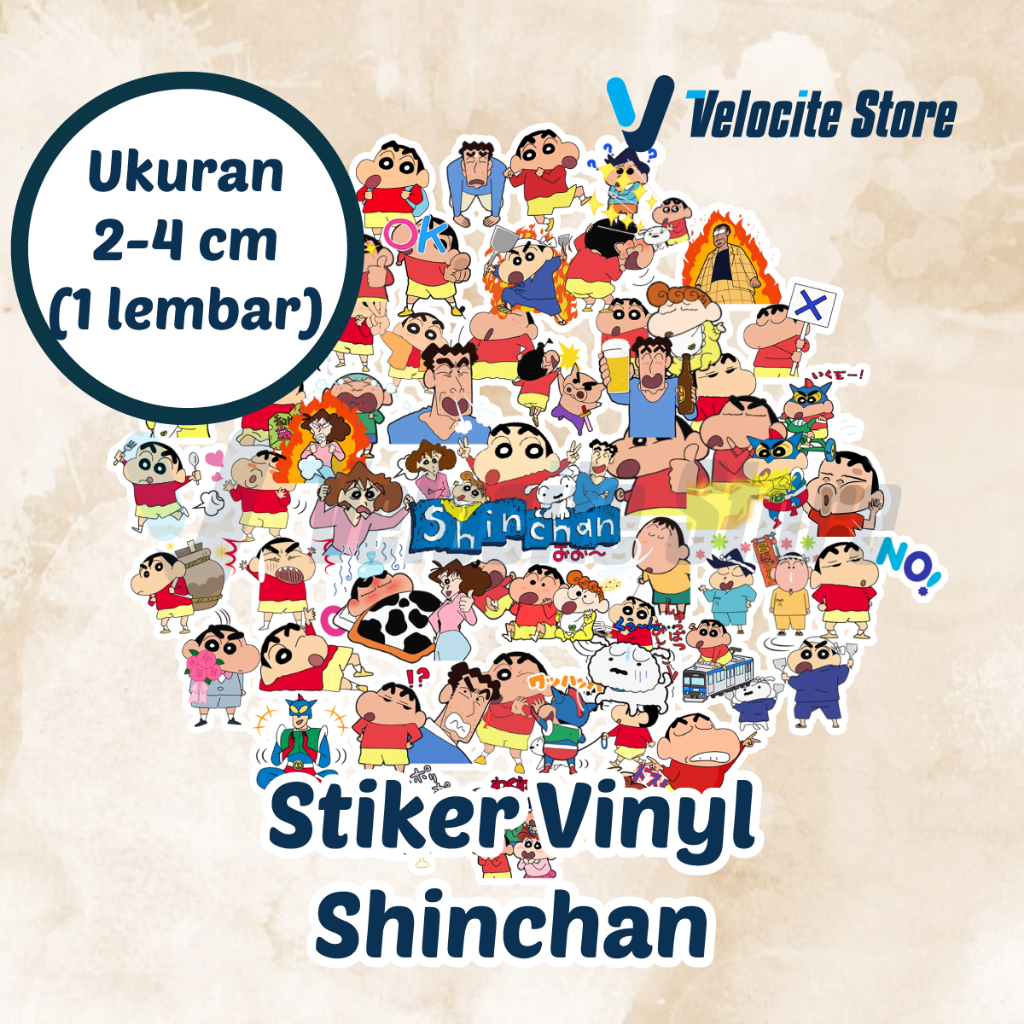 

Stiker Vinyl Shinchan Ukuran 2-4 cm (1 lembar)
