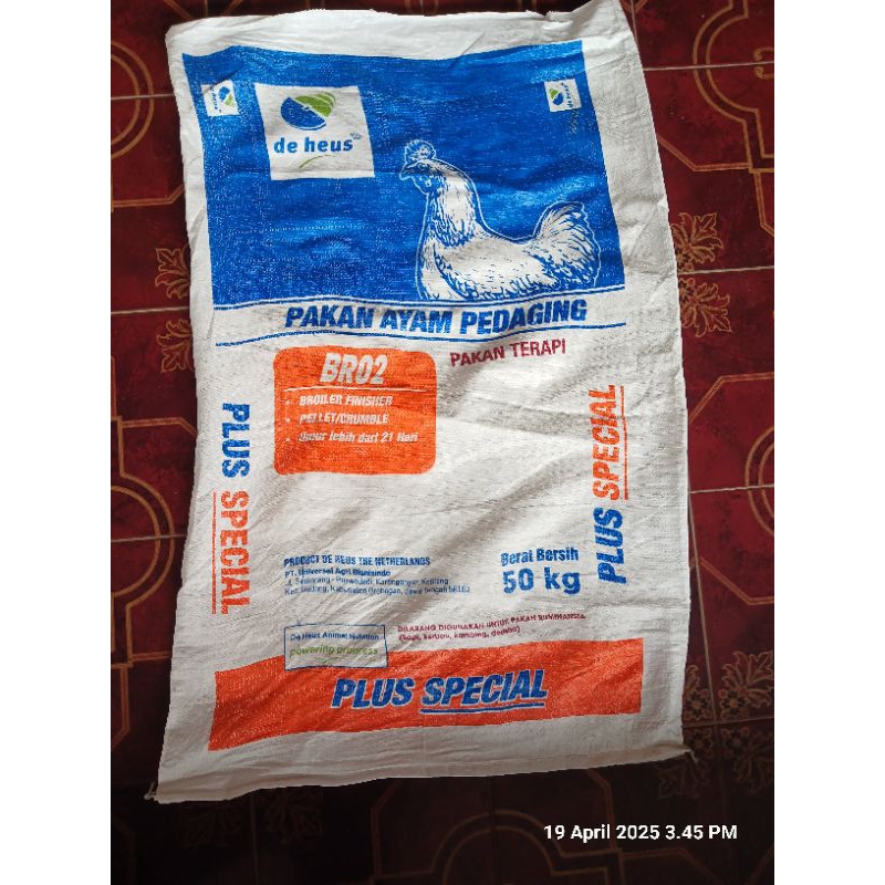 Karung Bekas Pakan Ayam 50 kg Grade A