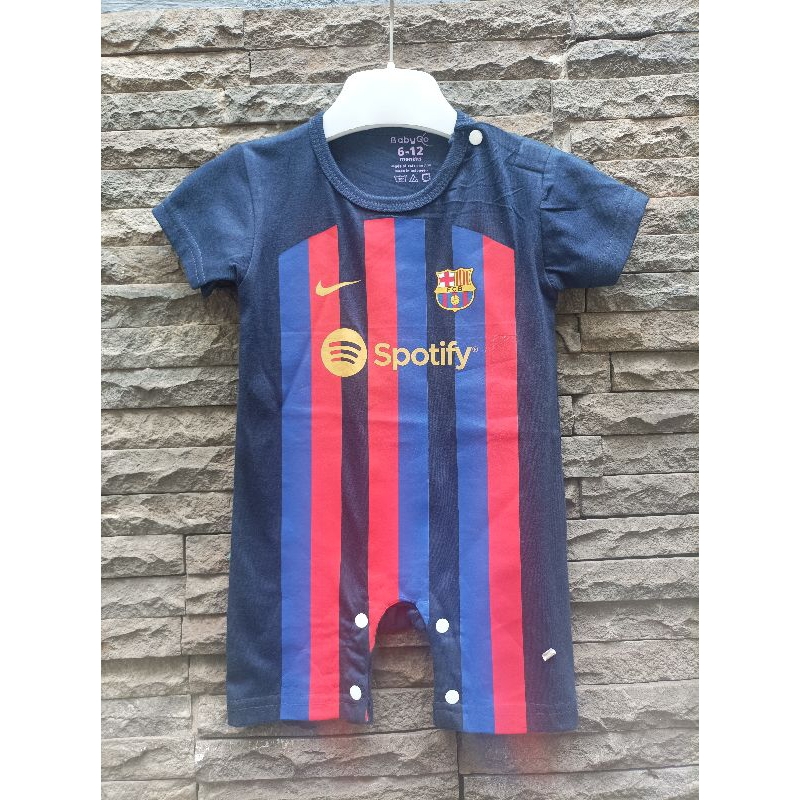 [new] Romper Baju Bayi Bola Jumper Jumpsuit Barca Barcelona Home 2022 2023