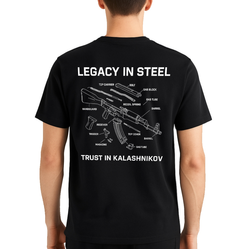 RSA Kaos Tactical AK-47 Legacy In Steel - Baju Taktikal Pria Army Combed 24s - TNI Polisi Brimob