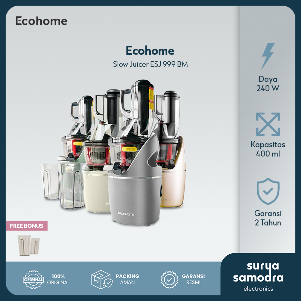 Ecohome Slow Juicer Big Mouth ESJ-999BM | Slow Juicer ESJ 999BM | ESJ999 ECOHOME SLOW JUICER