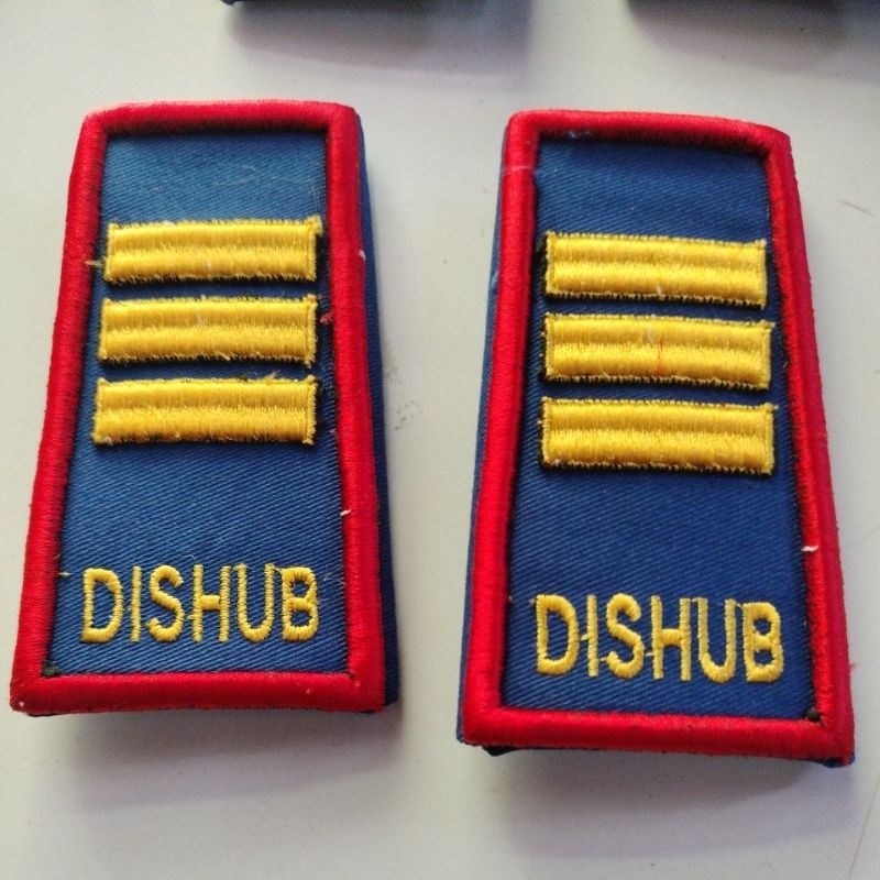 pangkat dishub 3 bordir timbul/tanda pangkat dishub gol 3