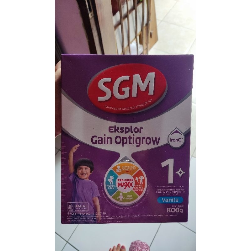 

Susu Penggemuk SGM Eksplor Gain OPTIGROW 1+ 400 gr, 800 gr
