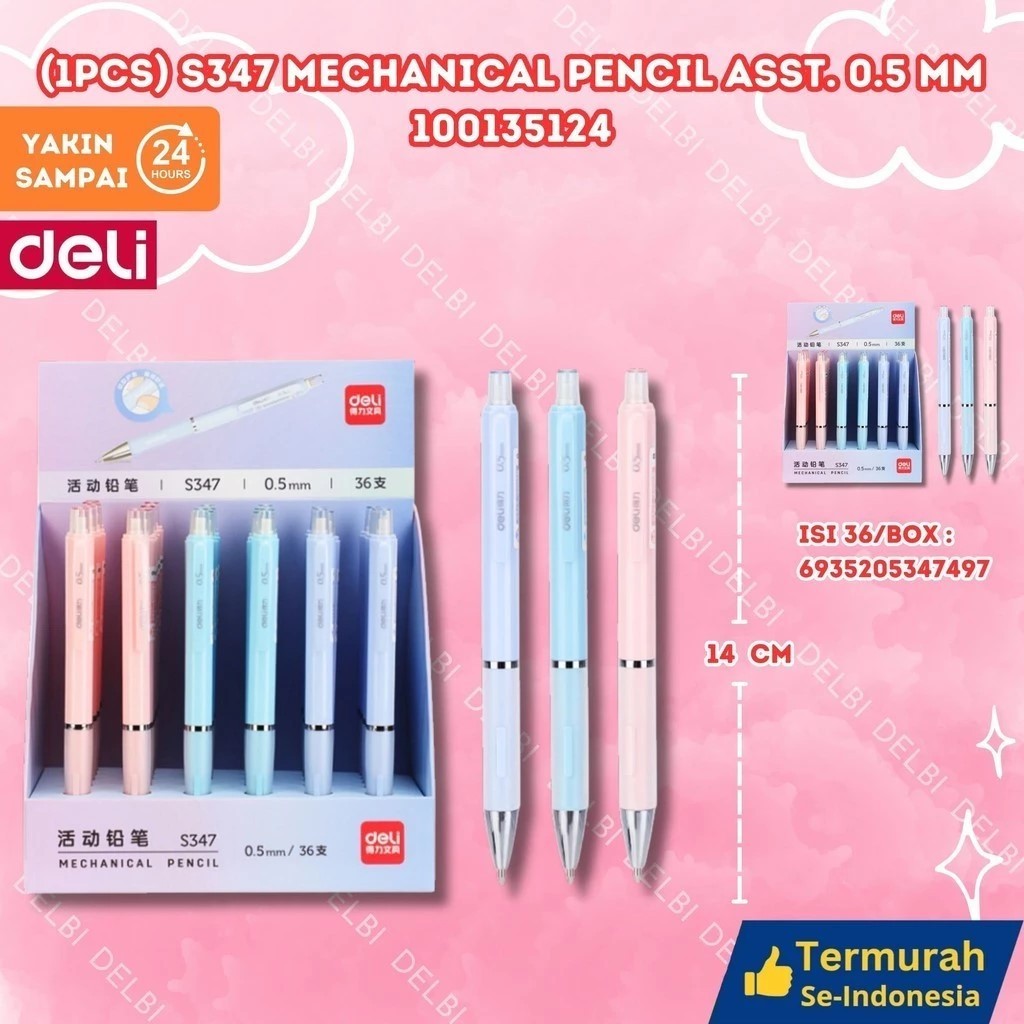 

PENSIL MEKANIK DELI S347 1 PCS / Pensil Mekanik Deli