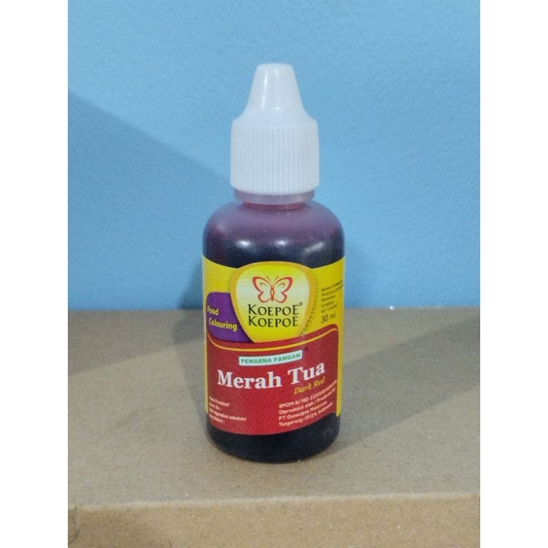 

Pewarna Makanan Kupu Kupu Warna Merah Tua 30ml