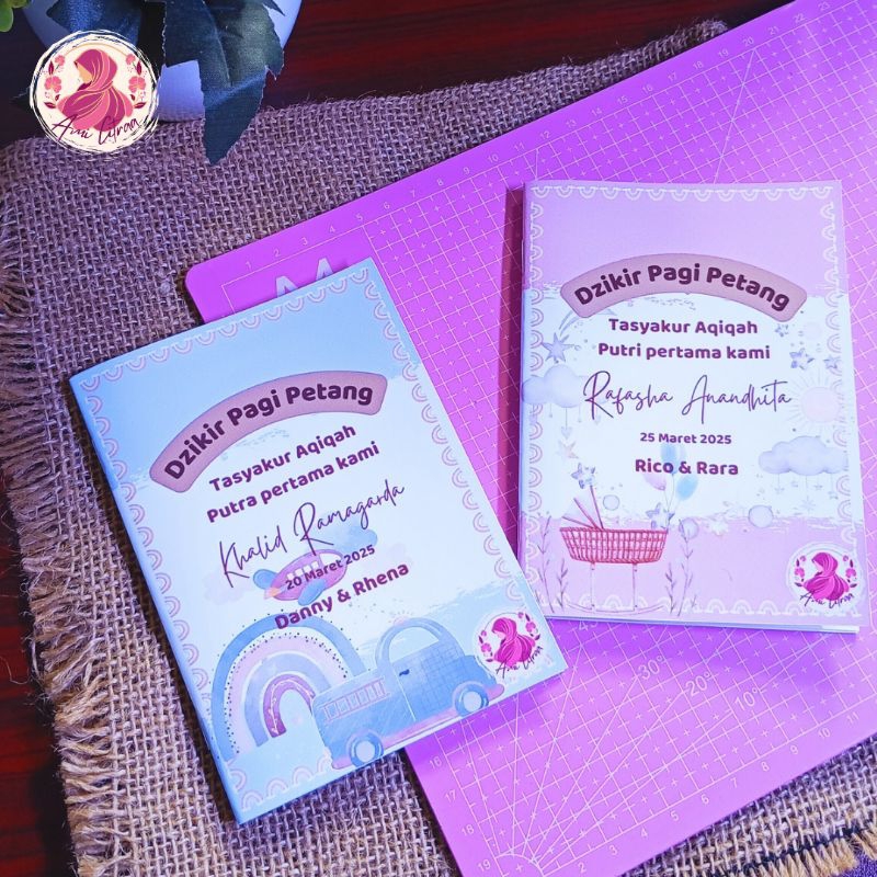 Souvenir Tasyakur Akikah Buku Dzikir Pagi Petang Custom