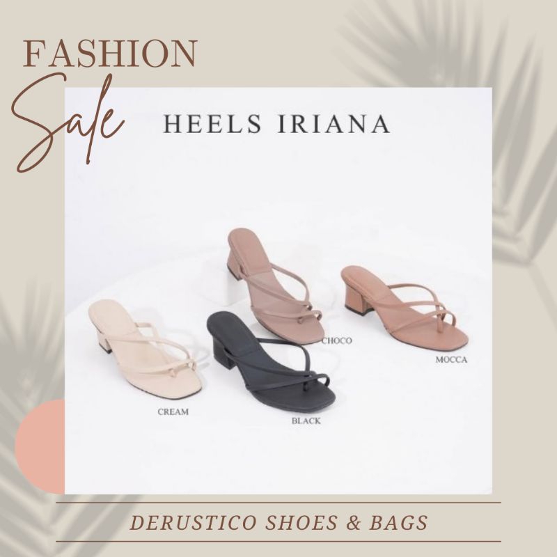 SANDAL SEPATU HAK HEELS WANITA JALAN MALL KANTOR PESTA MEWAH SIMPEL - HEELSIRIANA001