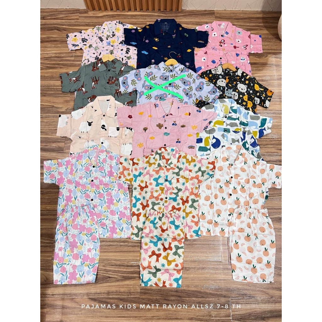 Baju setelan anak bahan rayon premium 1-8 tahun