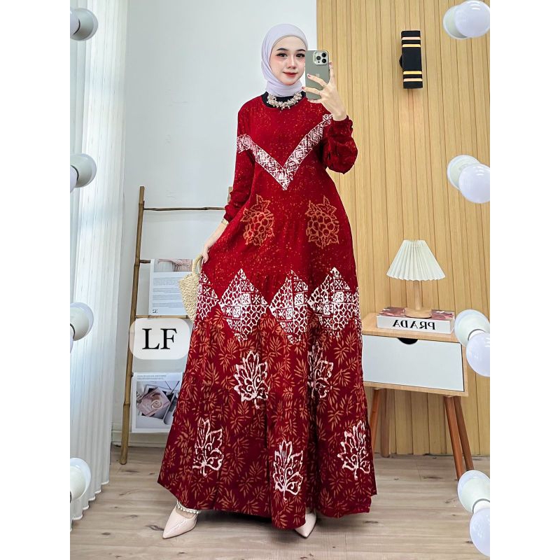 Gamis twill rayon candi mekar