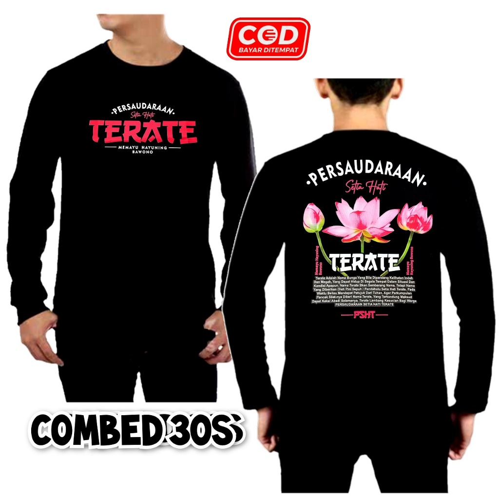 KAOS PSHT LENGAN PANJANG-KAOS PSHT DISTRO TERBARU-KAOS PSHT KEREN -KAOS TERATE-KAOS SH TERATE