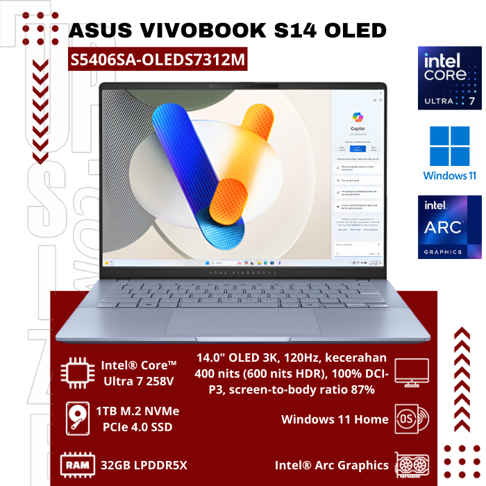 ASUS Vivobook S14 OLED S5406SA-OLEDS7312M