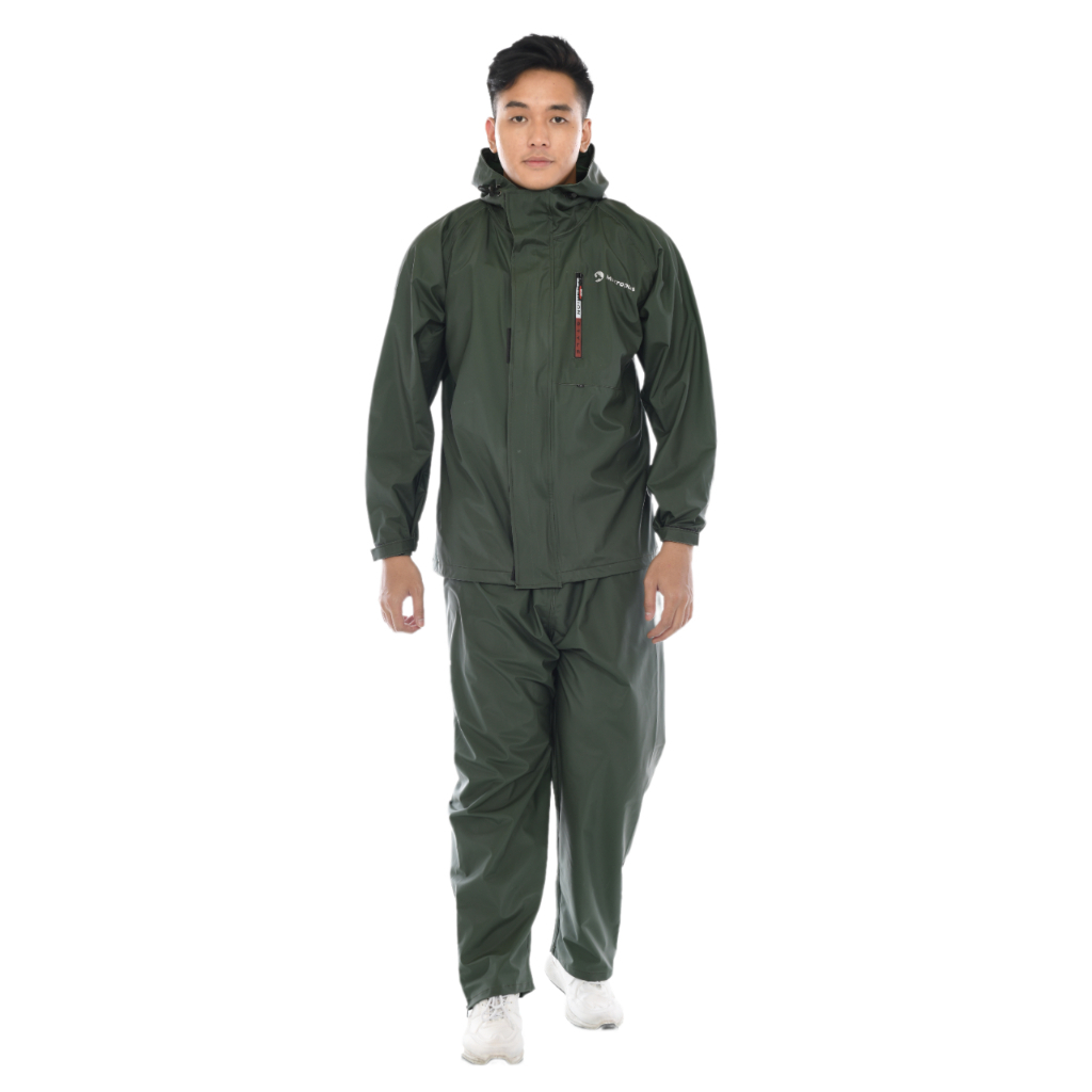 RB MACROPUS Turtle Raincoat Bacpack Bag Space Premium Original Jas Hujan Setelan Pria & Wanita