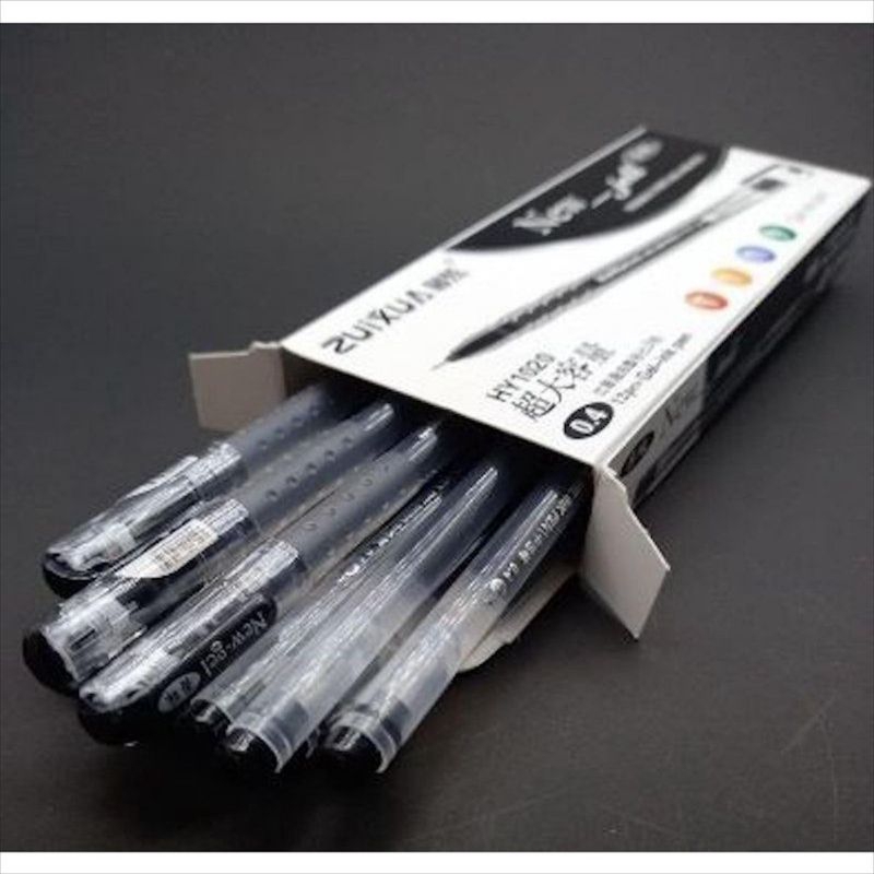 

12 Pcs New Gel / Pulpen Gel / Gel Ink Pen / Gel Pen Zuixua Murah New Jell ZUIXUA 0.4mm