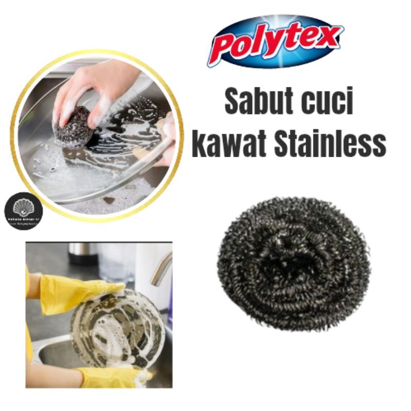 Sabut Kawat Cuci Piring Stainless/Kawat Cuci Piring Polytex