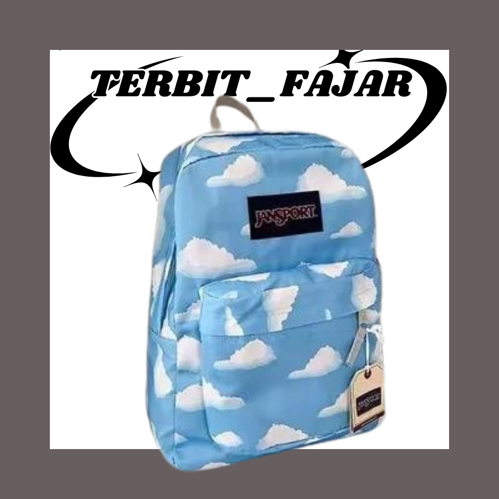 TAS JANSPORT TERBARU MOTIF AWAN 100% ORIGINAL TAS RANSEL TAS SEKOLAH PRIA WANITA KEKINIAN TAS TERBAR