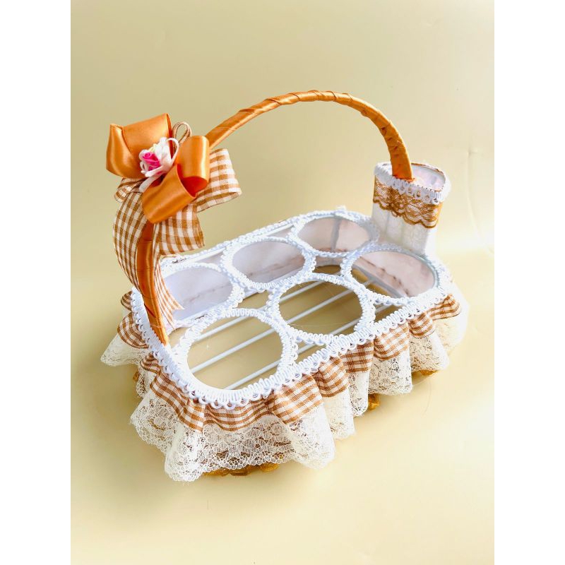 keranjang air mineral isi 6/ rak aqua gelas isi 6/ keranjang aqua gelas hias estetik