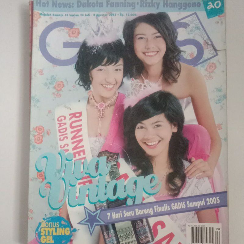 Majalah Gadis Tahun 2005 Cover Kemenangan Indah Indriana CS