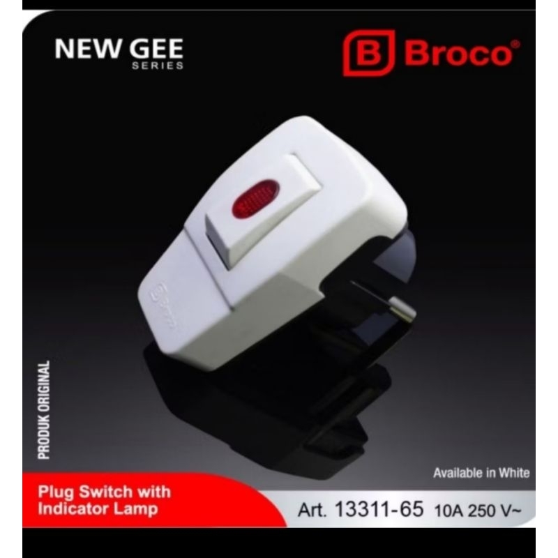 Steker Saklar Lampu On Off / Colokan Listrik On Off BROCO