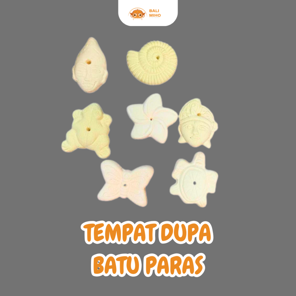 Tempat Dupa dari Batu Paras motif binatang tangan dan pria bali - Tempat dupa Batu motif kupu kupu -