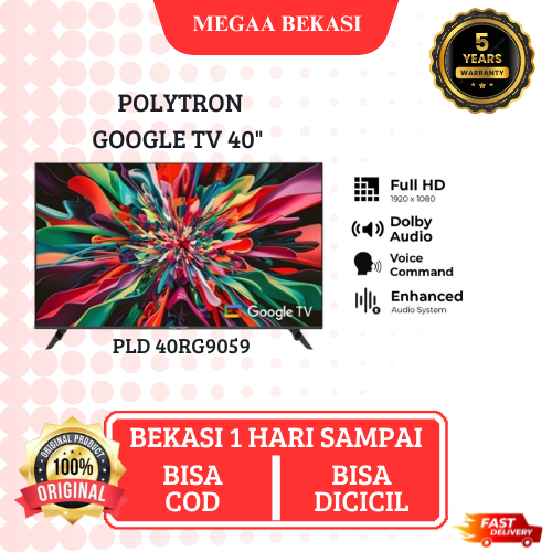 POLYTRON SMART CINEMAX GOOGLE TV 40 INCI PLD 40RG9059 / PLD 40 RG 9059 GARANSI RESMI